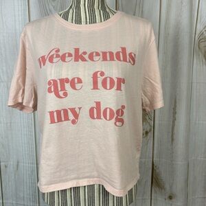 Cold Crush Cropped Logo Tee Short Sleeve T-shirt Loose Fit Pink Top Size Large